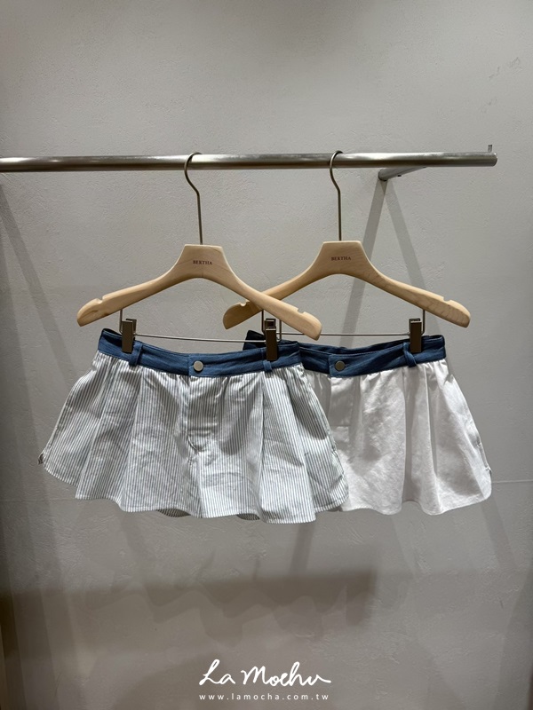 (限量商品)拼色A字牛仔褲